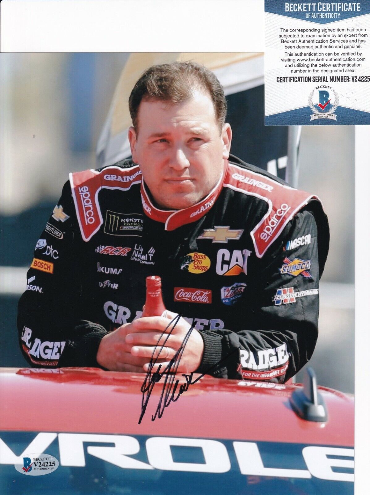 RYAN NEWMAN signed (NASCAR RACING) autographed 8X10 Photo Poster painting BECKETT BAS V24225