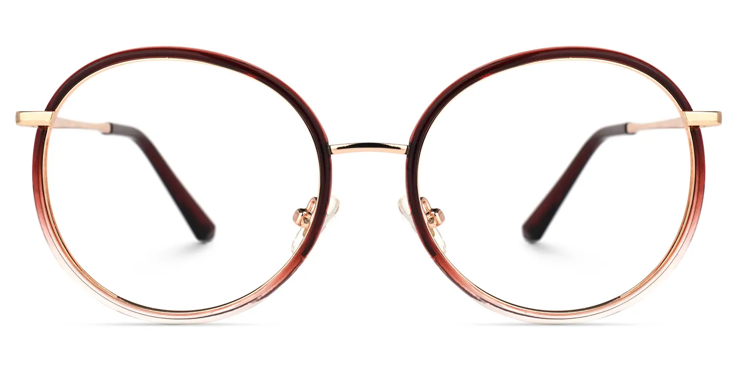 Kirk Dunkelrot Rund Brille Dunkelrot