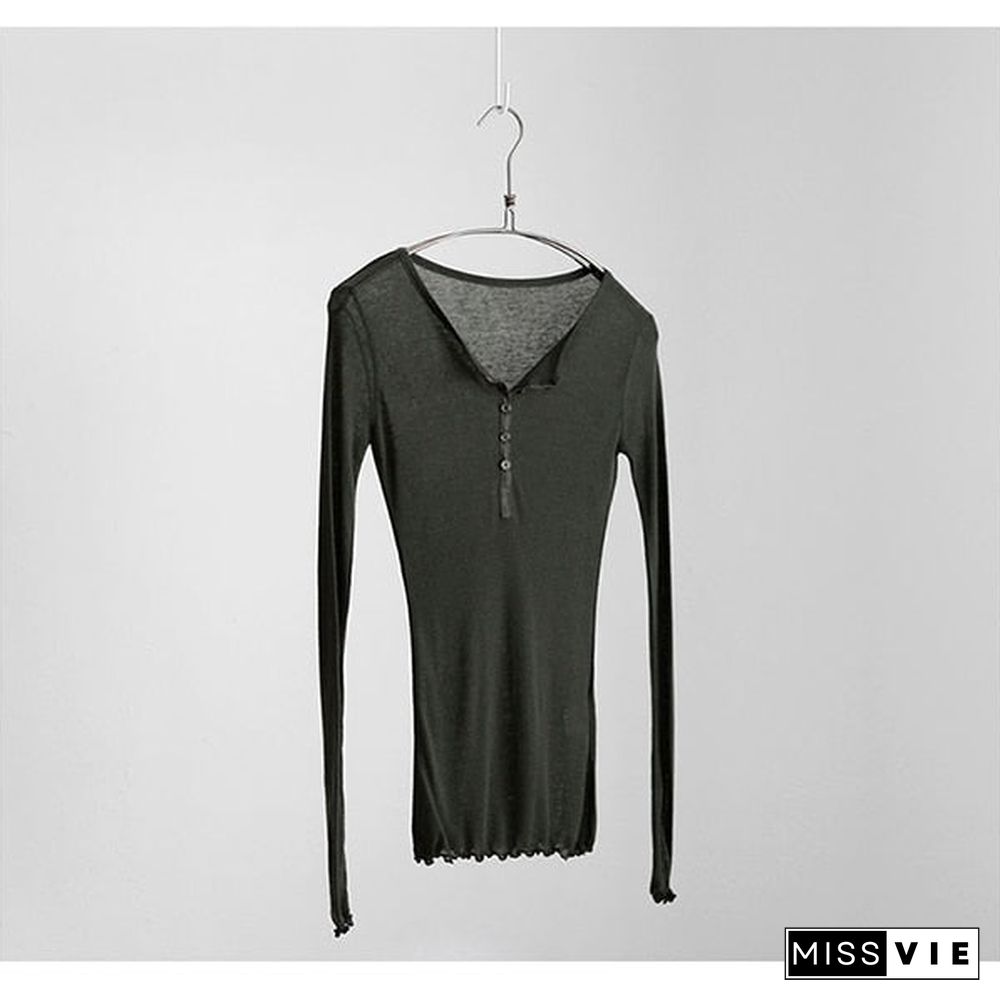 Sexy Tshirt Women T Shirt Spring Summer T-Shirt Women Tops Korean Long Sleeve Vetement Femme Ropa Mujer Kawaii Clothes