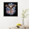 Diamond Painting-5D Full Round Drill American Eagle Cross