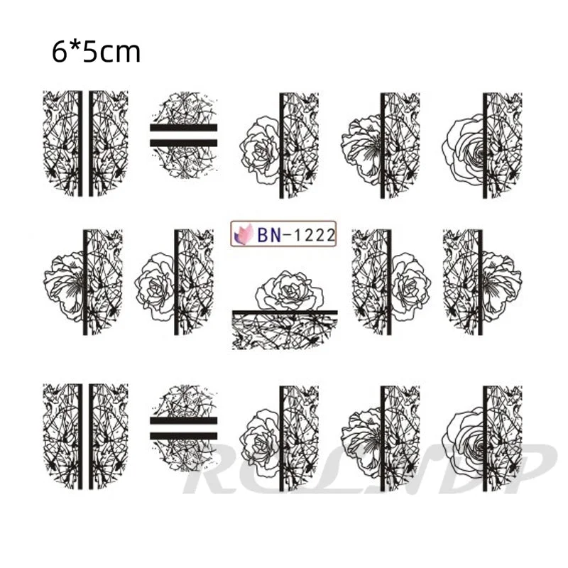 Nail sticker art decoration slider love heart adhesive design Water decals manicure lacquer accessoires polish foil