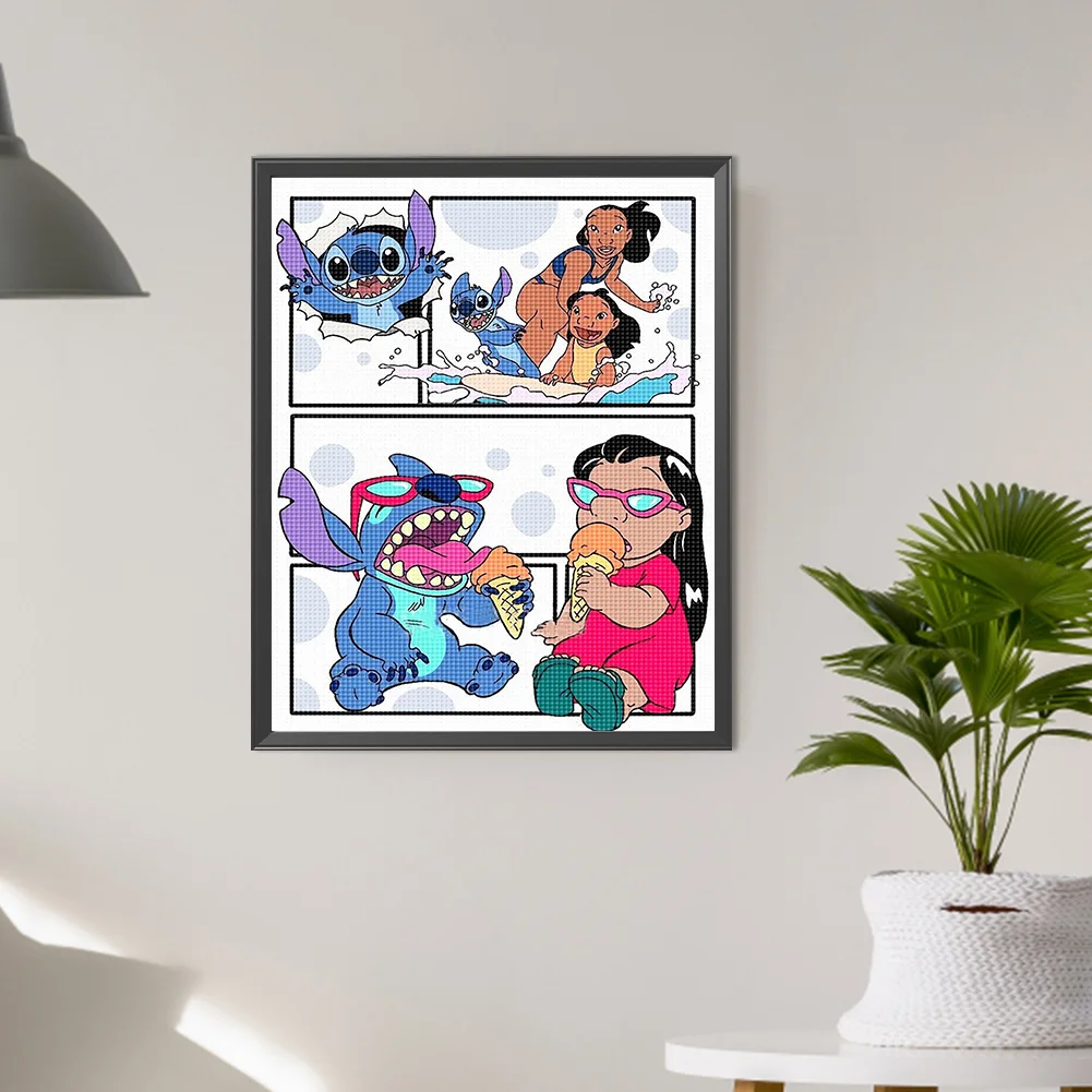 Full Round Diamond Painting 40*50cm - Stitch