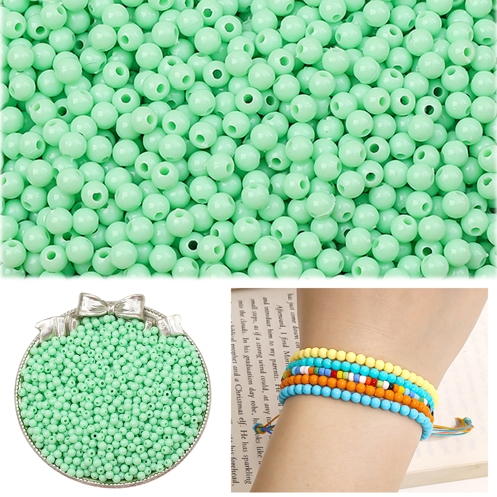 1800Pcs 3mm Acrylic Beads Decorative Craft Beads Small Beads for DIY Crafts (17)