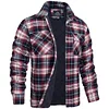 Autumn and Winter Thick Cotton-padded Plaid Long-sleeved Loose Hooded Men's Jacket