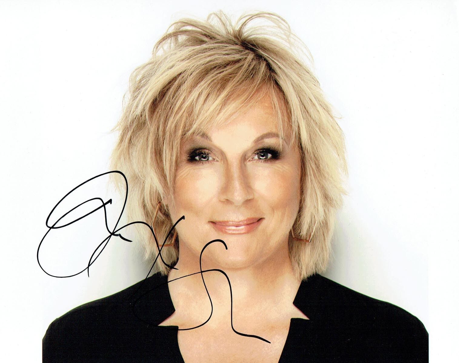 Jennifer SAUNDERS SIGNED 10x8 Photo Poster painting 3 AFTAL Autograph COA Comedian Actress