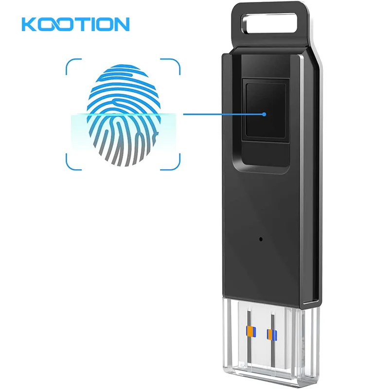 KOOTION 32GB Fingerprint Encrypted USB 3.0 Black Flash Drive