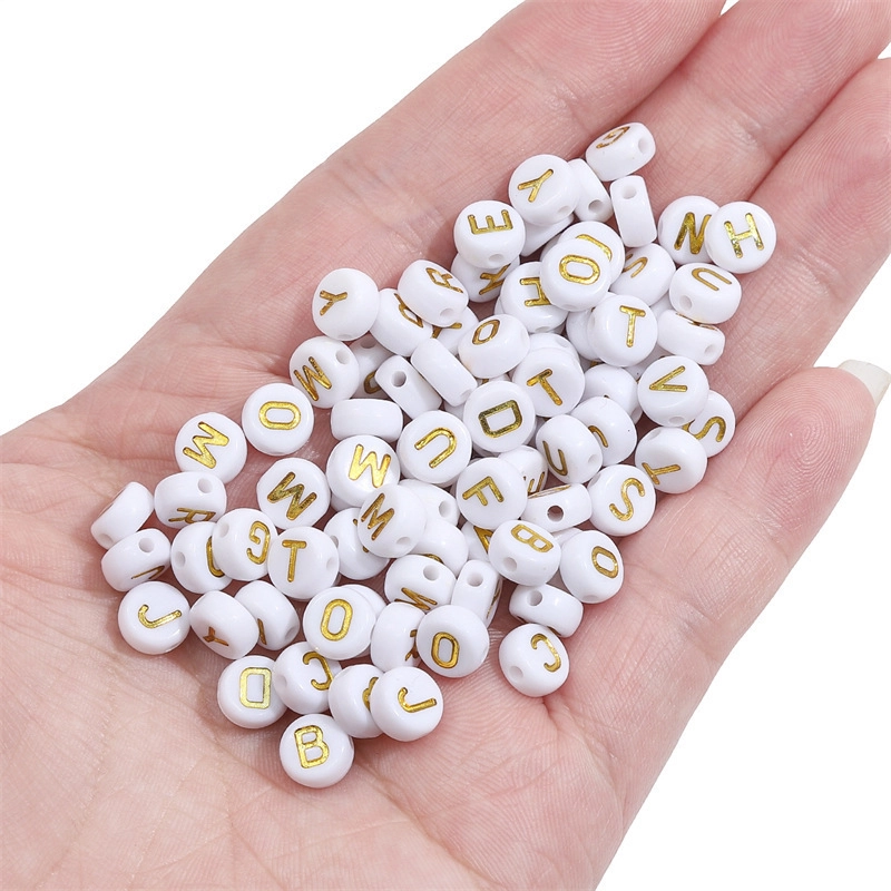 50 PCS/Package Arylic Letter Beads3