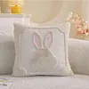 Easter Bunny Accent Pillowcase Cushion Cover for Sofa Bed Living Room Home Decor