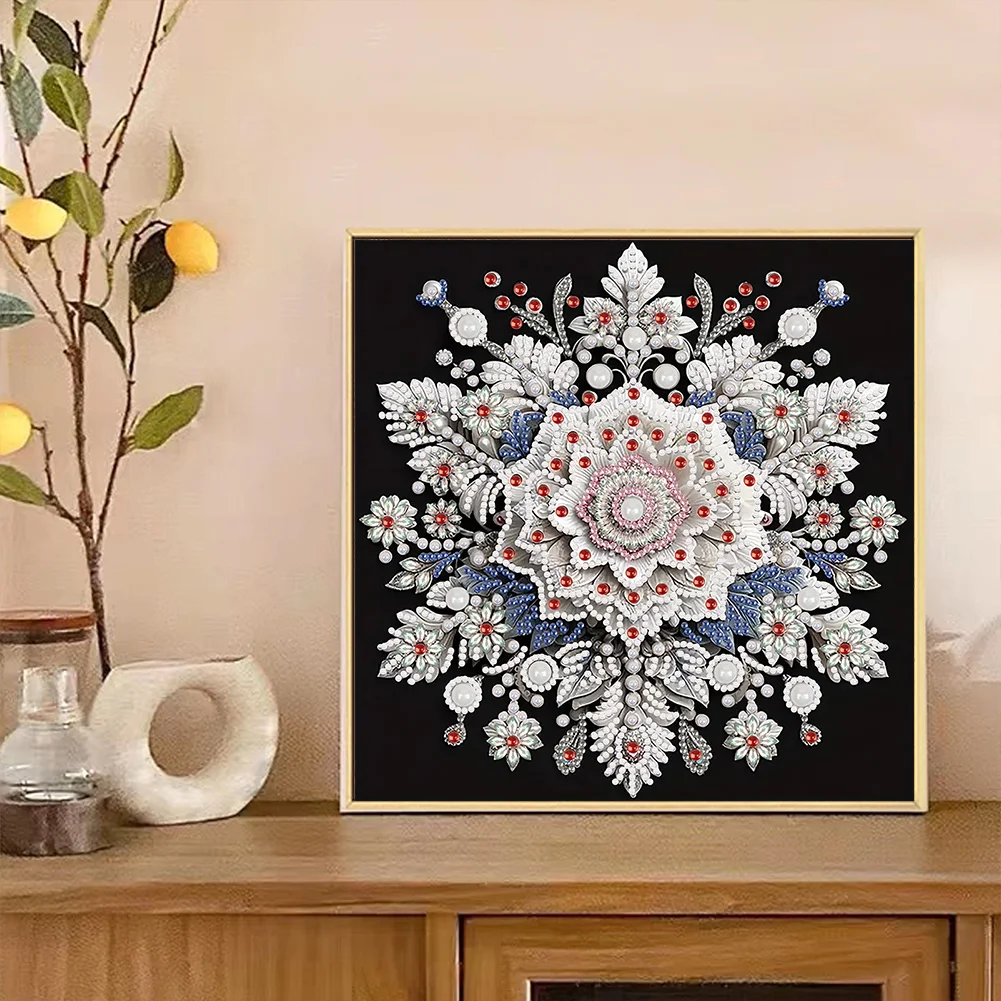 Snowflake - Partial Special Shaped Drill Diamond Painting Kits (Canvas|30*30cm)