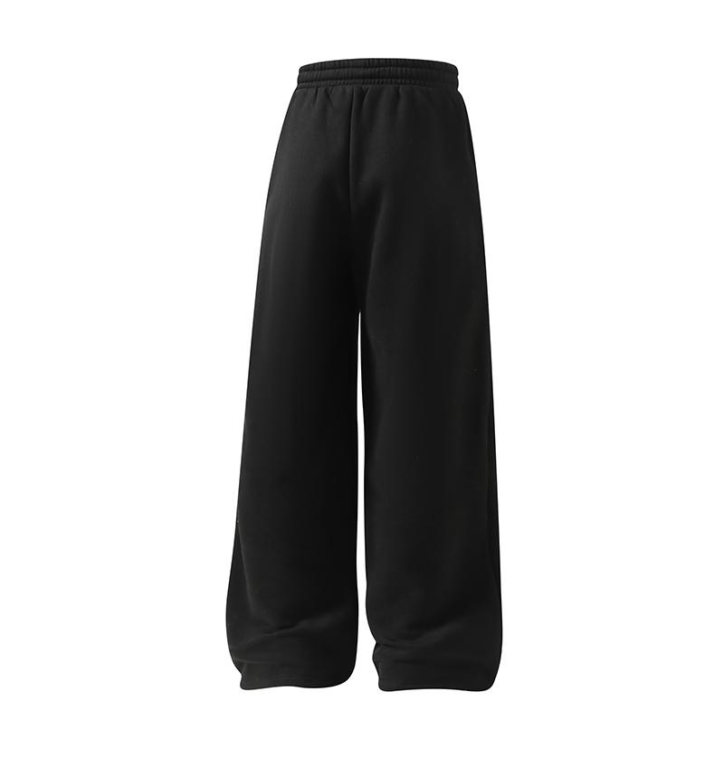 Men's Fleece Thermal Lined Sweatpants  Oversize Drawstring Waist Casual Loose Pants for Fall Winter School Season Daily Wear Stylish Menswear