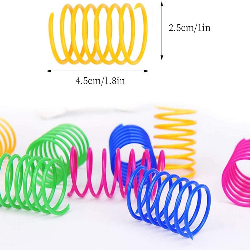 

4pcs Cat Colorful Plastic Spring Toys, 501 Original