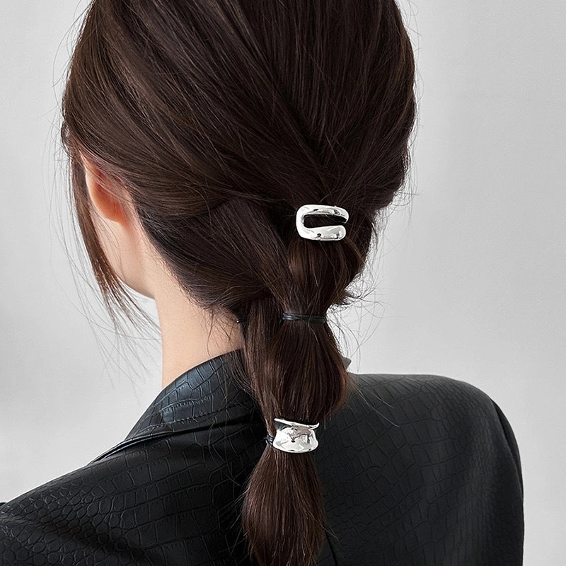 Women’s Minimalist IG Style Solid Color Zinc Alloy Hair Tie