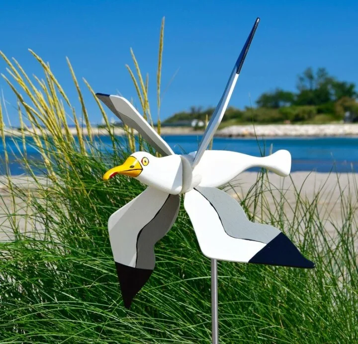 （Garden Upgrade）Garden Decoration Whirligig Windmill - Seagull