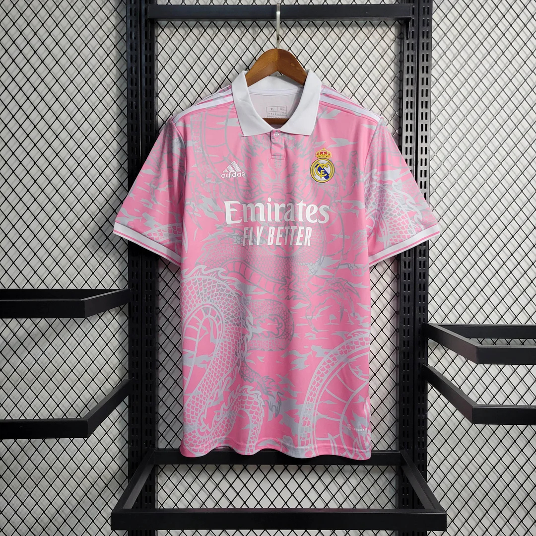 2023/2024 Real Madrid Chinese Dragon Pink Football Shirt mysite