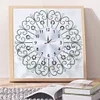 DIY Diamond Painting White Flower Wall Clock Craft Art Decor