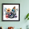 uk.everydayedeals (Limited Stock)11CT Full Stamped&nbsp;Cross Stitch - Butterfly Flower Camera (50*50CM)