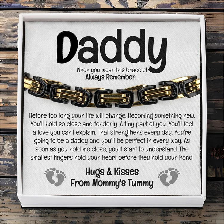 New Daddy Gifts Cuban Link Bracelet Stainless Steel Bracelet Sentimental Gifts