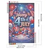 Diamond Painting -DIY Round Drill Independence Day Happy 4th of July(60*40CM)