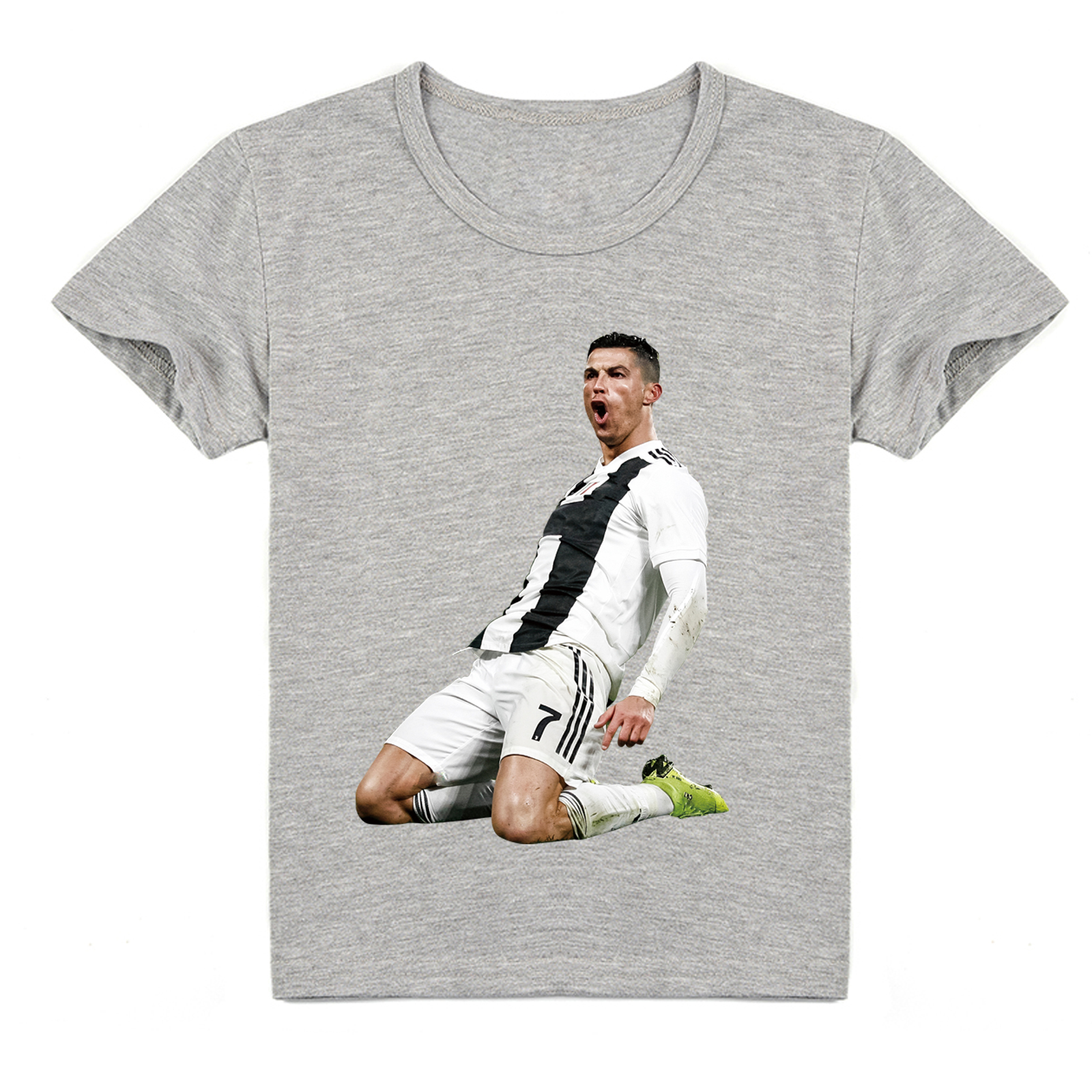 Mayoulove Cool Cristiano Ronaldo T-Shirt for Kids - Unisex Short Sleeve Soccer Tee - Perfect Gift for Young Fans-Mayoulove