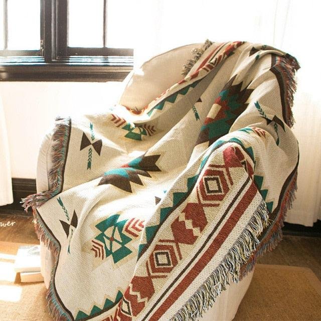 Bohemian Knitted Throw Blanket Sofa Covers