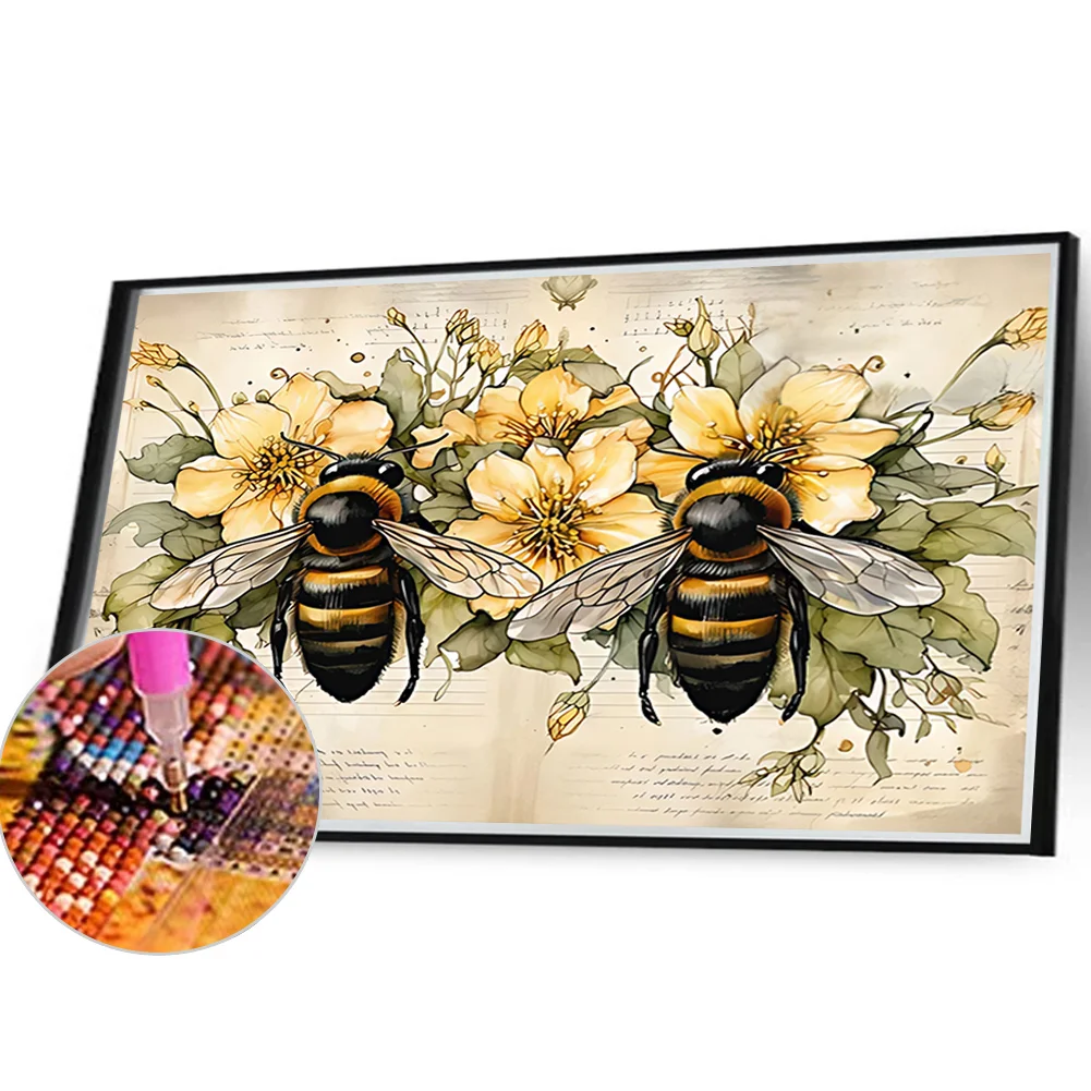 Diamond Painting - Full Round Drill - Bee(Canvas|40*30cm)