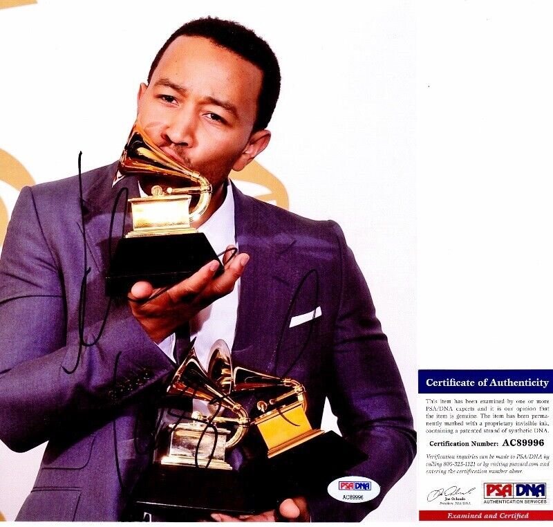 John Legend Signed - Autographed Grammy Awards 8x10 inch Photo Poster painting with PSA/DNA COA