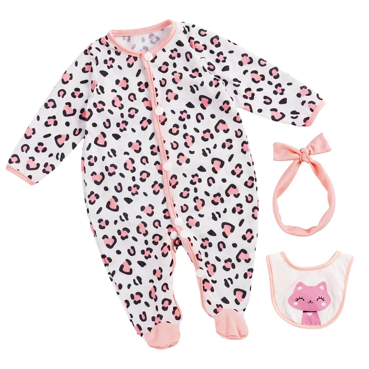  17"-20" Pink for Reborn Girl Baby Accessories 3-Pieces Set - Reborndollsshop®-Reborndollsshop®