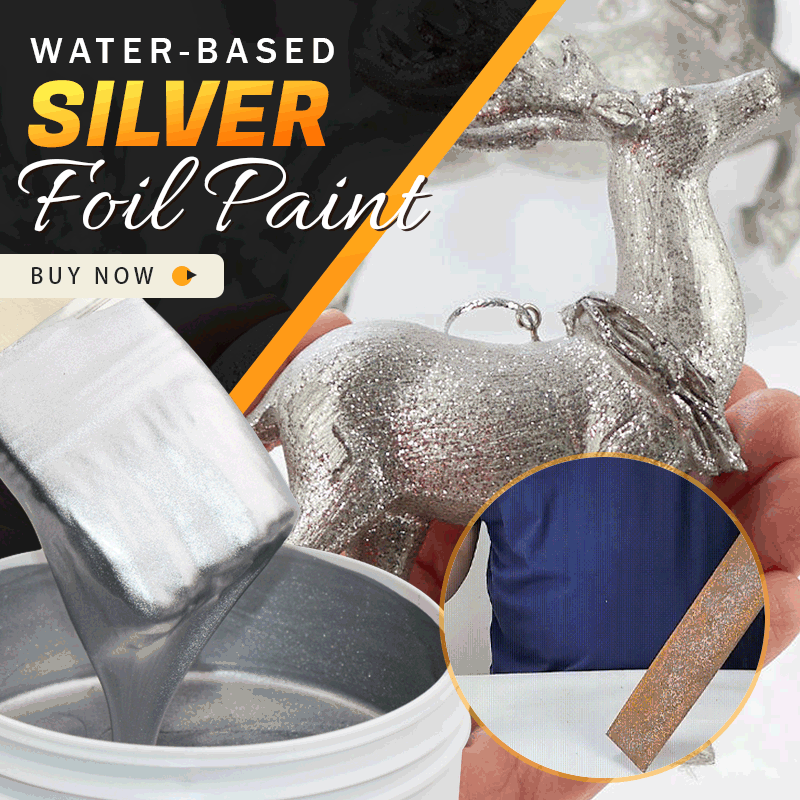 🔥Hot Sale🔥Water-based Silver Foil Paint（Gift Free Brush）