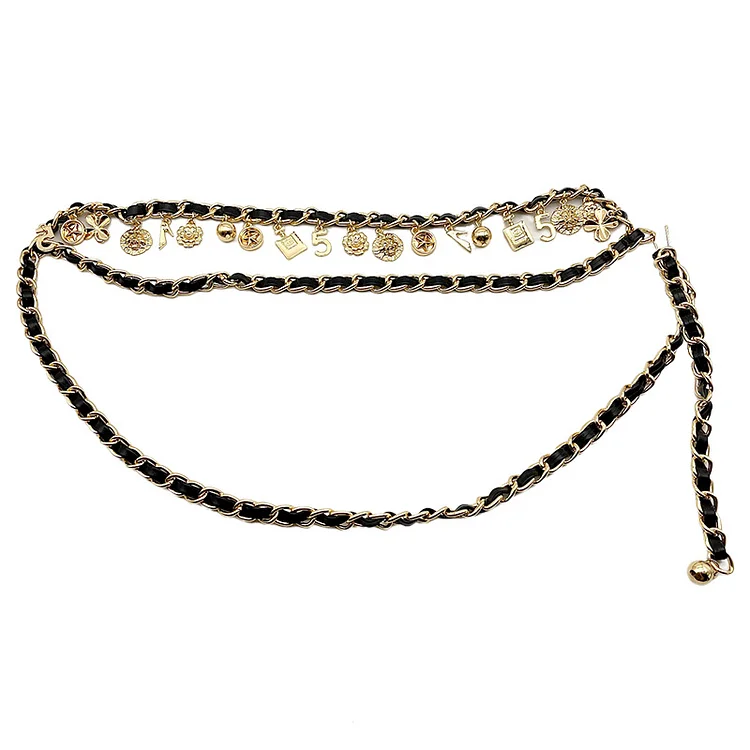 Metal Chain Multi Element Pendant Belt