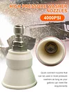 High-Pressure Pressure Washer Tips Splash-proof Wash Gun Adapter Stainless Steel