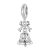  Xmas Bell Charm Bead 925 Sterling Silver
