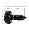 3 in 1 Digital LED Car Voltmeter Thermometer 12V/24V USB Car Charger (Red Green)