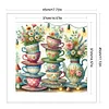 Teacups And Vases-11CT Stamped Cross Stitch 45*45cm/17.72*17.72in tapestrymarket