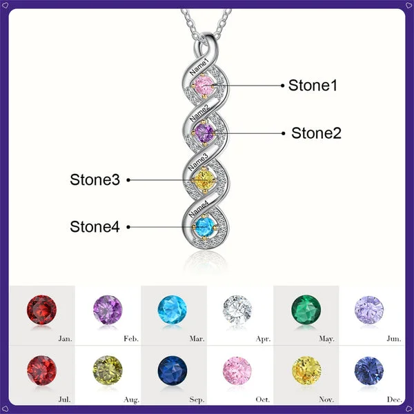Necklace Rings Sets with Birthstones