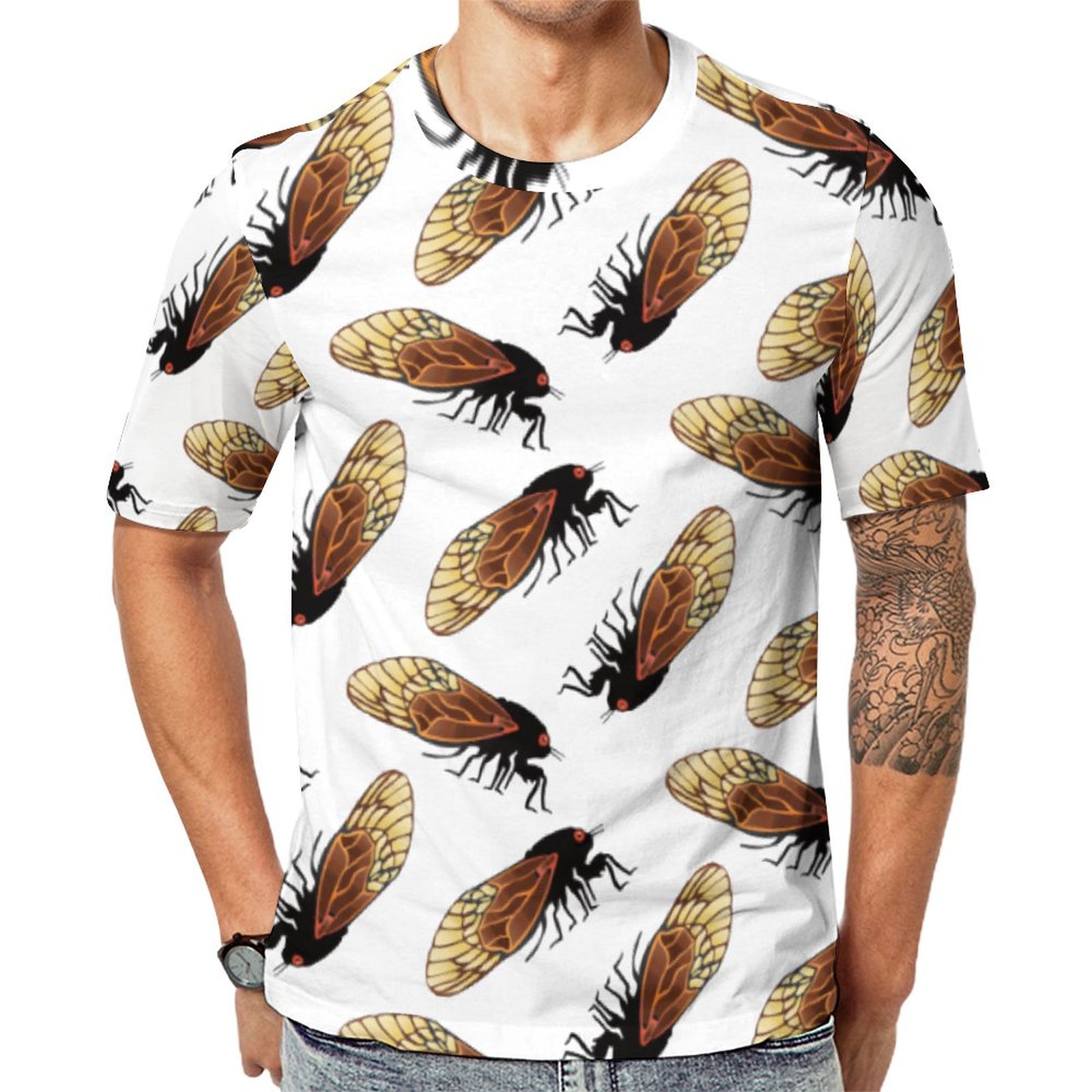 Magicicadas Emergence Funny Cicada Brood Short Sleeve Print Unisex Tshirt Summer Casual Tees for Men and Women Coolcoshirts