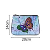 DIY Butterfly Special Shaped Diamond Painting Wristlet Wallet Women Clutch Mosaic Bag