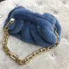 Fashion Elegant Clutch Bag Real Mink Fur Bags New 2024 Hot Selling Chain Dinner Bag Lady Handbag Designer Luxury Clutch Bag