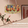 Diamond Painting Single-Sided Acrylic USA and Rose Pendant Sun Catcher for Home Garden Wall Door