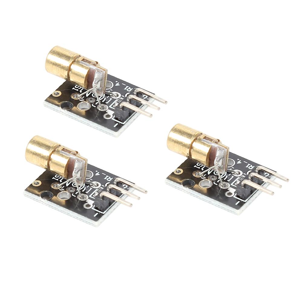 

3pcs KY-008 650nm Laser Sensor Module 5V 3Pin Laser Dot Diode Copper Head, 501 Original