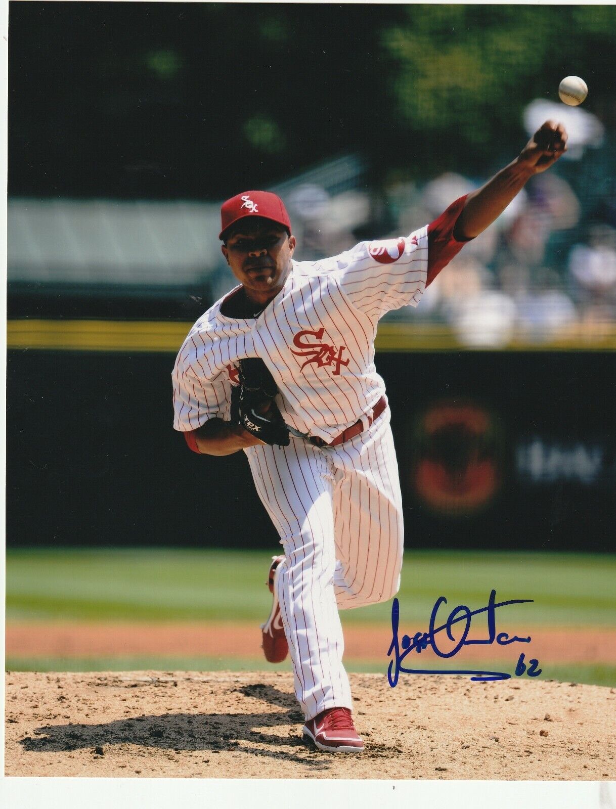 JOSE QUINTANA Signed Chicago WHITE SOX 8x10 RED UNIFORM Photo Poster painting + COA