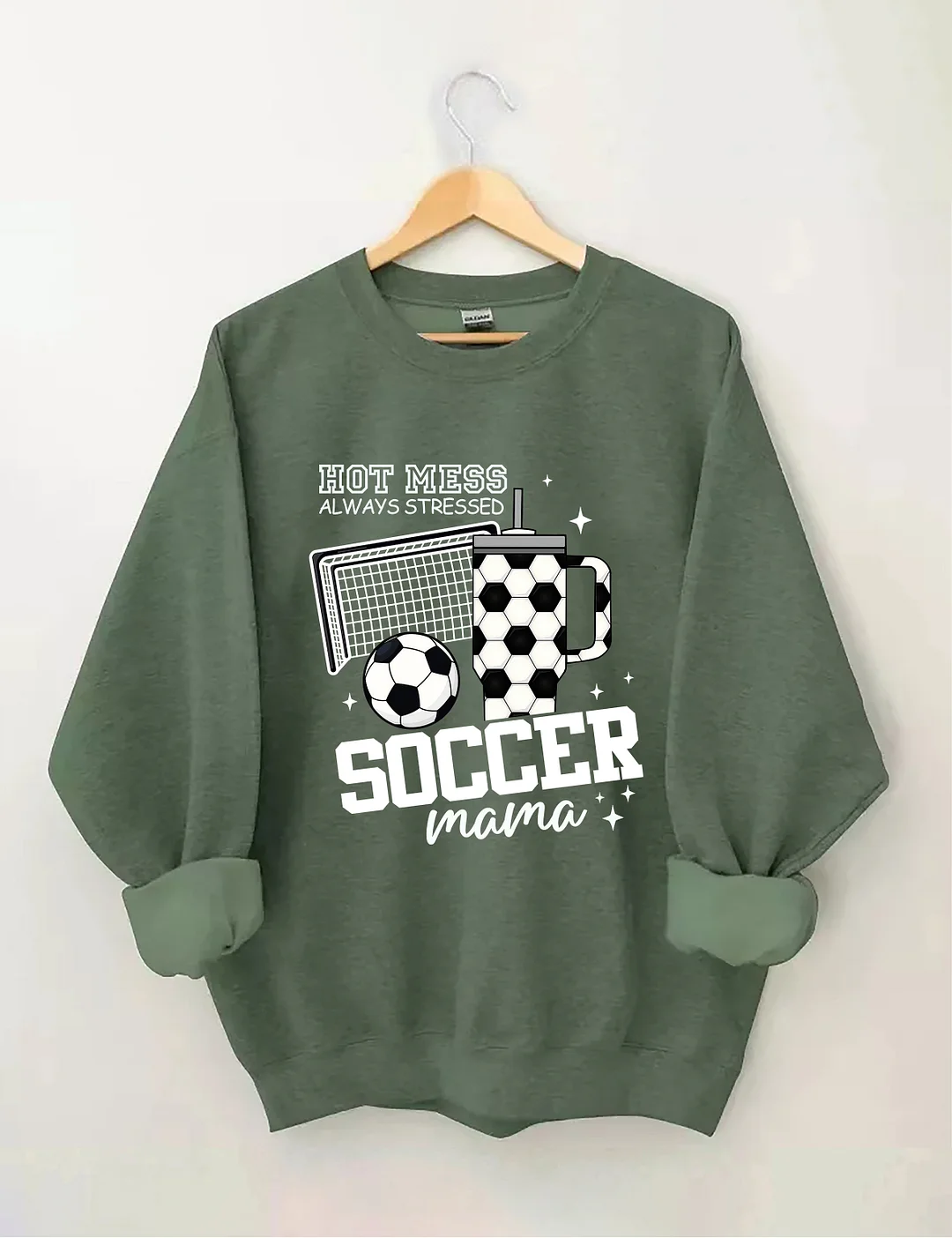 Hot Mess Soccer Mama Sweatshirt 