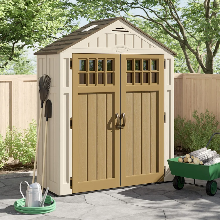 Everett Outdoor 6 ft. W x 3 ft. D Plastic Storage Shed