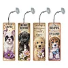 (US Local)4Pcs Diamond Painting Bookmarks Diamond Art Bookmarks for Book Lovers (Dog)