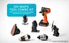 [&Uacute;ltimas 500 pe&ccedil;as] Kit combinado de furadeira sem fio com estojo, 6 ferramentas com estojo de armazenamento. (inclui 2 baterias de &iacute;on-l&iacute;tio e carregador)