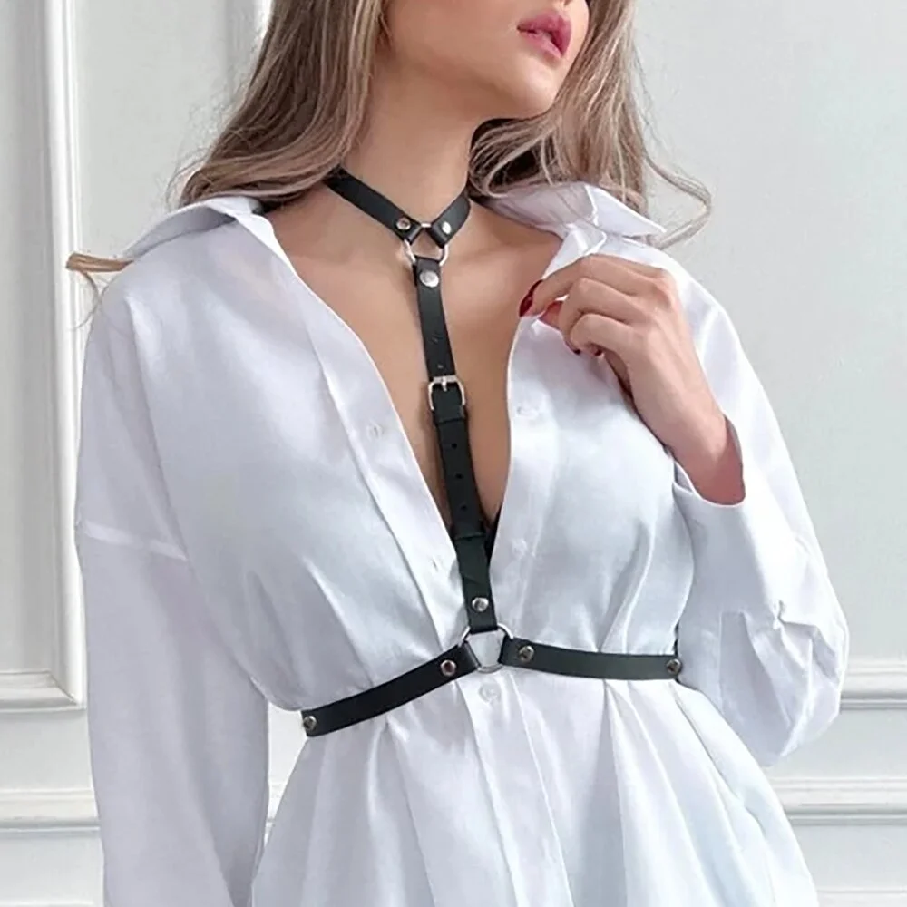 Billionm Fullyoung Leather Harness Garters Sexy Lingerie Bdsm Harajuku Bondage Stockings Belt Fetish Women Suspenders Gothic Clothes