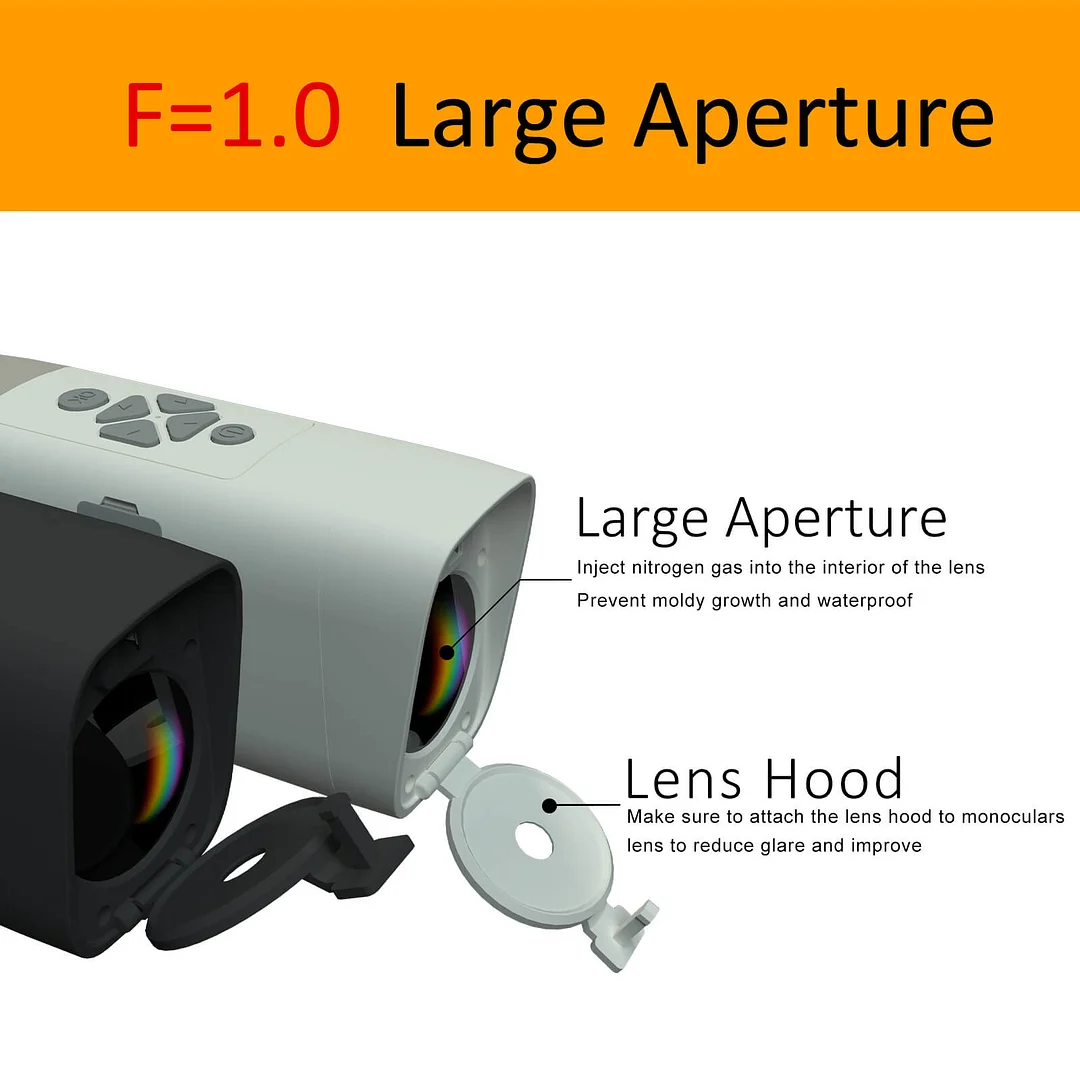 Monocular Full Color - Night Vision Monocular 5-15x40mm Digital Optics Monocular for Camping Hunting & Fishing