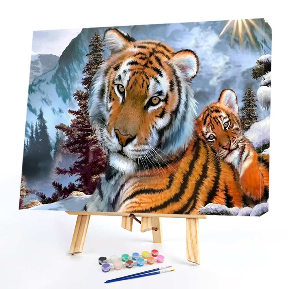 

40*50CM Paint By Numbers-Resting Tigers, 501 Original