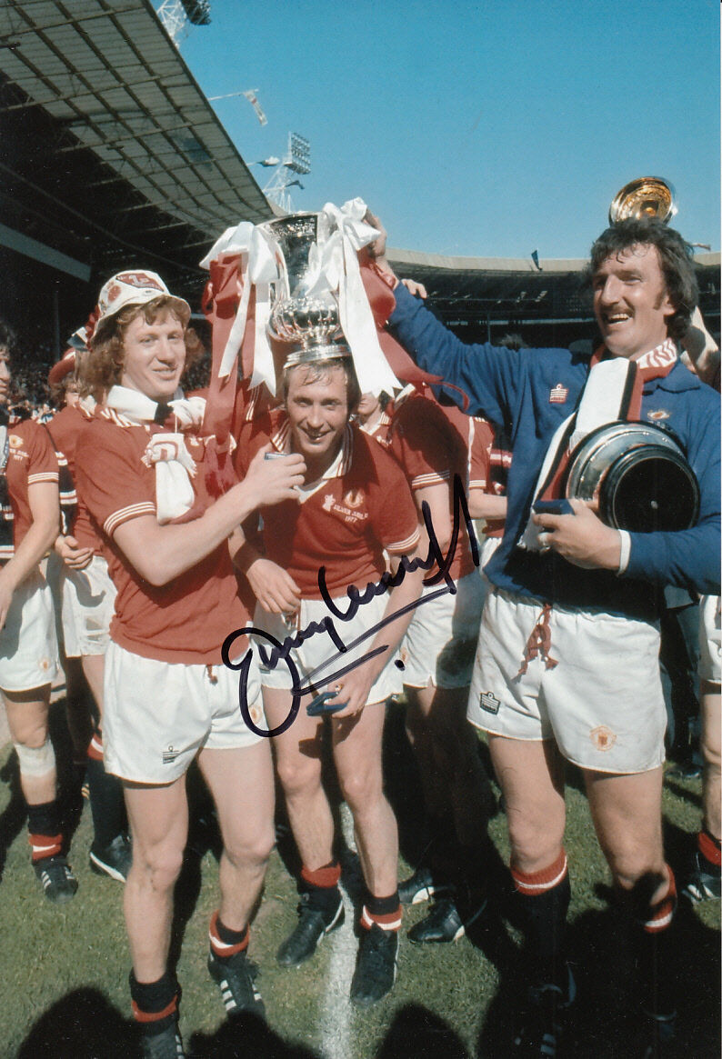 Manchester United Hand Signed Jimmy Greenhoff Photo Poster painting 12x8.