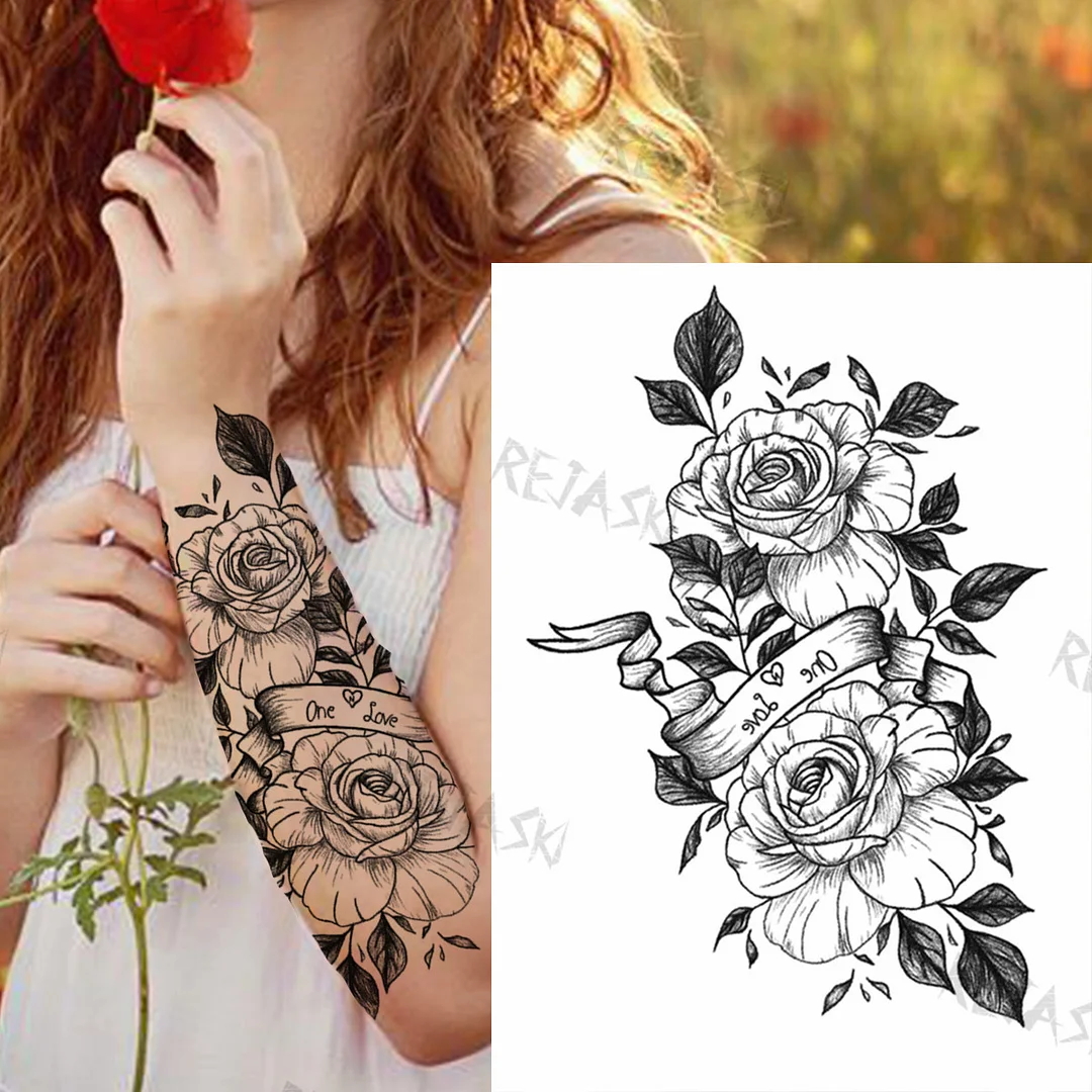 Sdrawing Tiger King Creative Temporary Tattoos For Men Adults Wolf Bowknot Owl Lion Forest Fake Tattoo Sticker Chest Arm Tatoos DIY