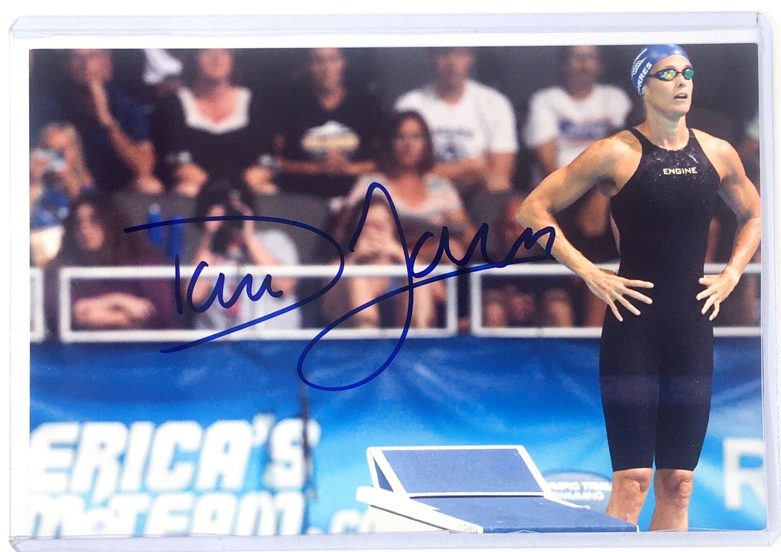 Dara Torres Signed 4x6 Photo Poster painting Olympic Swimming Gold Medalist Swimmer Autograph